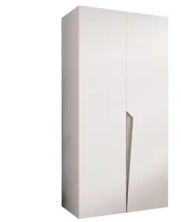 Šatníkové skrine Skriňa Piano 1-100 biela/kašmír