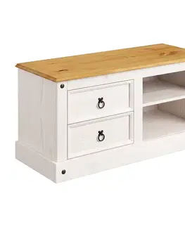 Obývacie zostavy a steny TV stolík CORONA biely vosk 161017B