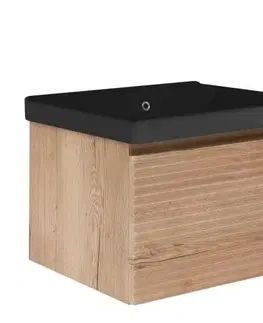 Kúpeľňový nábytok Kúpeľňová skrinka s umývadlom Naturel Savona 78x43x45 cm dub mat SAVONA80DHU1B SAVONA80DHU1B