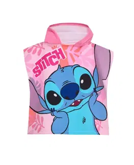Osušky pre bábätká Detské pončo mikrovlákno Lilo and Stitch 50x100cm Faro Tiahome