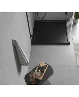 Vane MEXEN - Flow Sprchová vanička štvorcová slim 95 x 95, čierna mat 46S709595
