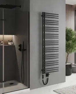 Radiátory do kúpeľne MEXEN/S - Neptún radiátor + vykurovacia tyč 1600 x 500 mm, 900 W, čierna W101-1600-500-2900-70