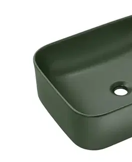 Umývadlá ArtCom Keramické umývadlo KAMA MFG-50 | zelený mat 50 cm