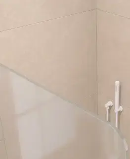Sprchové dvere CERANO - Sprchová zástena Walk-in Orbis - Ľavá - 8 mm - biela matná, mliečne sklo - 100x200 CER-682363