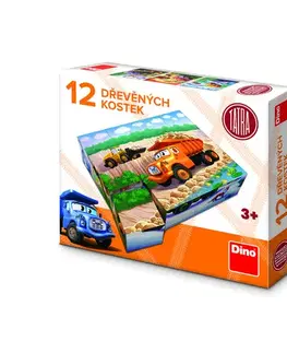 Obrázkové kocky Dino Toys Drevené kocky Tatra 12 Dino