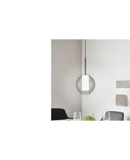 Svietidlá Eglo 97633 - Závesné svietidlo na lanku TINDARI 1xE27/60W/230V dýmovo čierna 97633