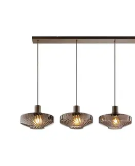 Svietidlá Brilliant - Luster na lanku LYN 4xE27/20W/230V hnedá/dymovo-hnedá 51502/20