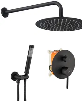 Kúpeľňové batérie REA REA - Podomietkový sprchový set Lungo čierny REA-P4100