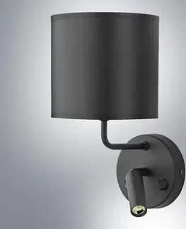 Lampy do obývačky Nástenná lampa Enzo 4234 čierna  K2