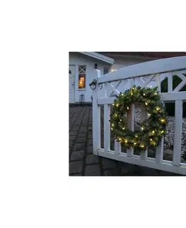 Vianočné dekorácie Eglo 410939 - LED Vonkajší vianočný veniec CALGARY 30xLED/0,064W/3,4/3V IP44 612-60