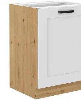 Kuchynské skrinky stojace Kuchynská skrinka LUNA biely mat/artisan  60d 1f bb