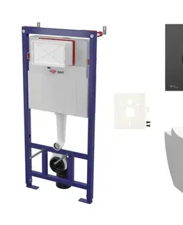 Záchody Cenově zvýhodněný závěsný WC set SAT do lehkých stěn / předstěnová montáž + WC SAT Infinitio SIKOSSINF68K SIKOSSINF68K