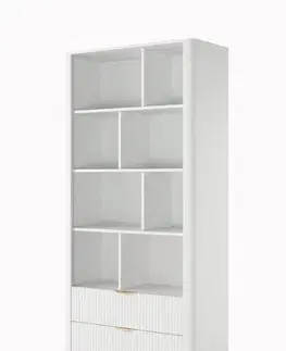 Nábytok do obývačky ArtLas Regál LINA | biela