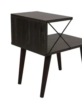 Konferenčné stolíky Nočný stolík Cross Dark Brown