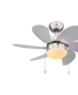 Ventilátory Globo 03801 - Stropný látor RIVALDO 1xE14/60W/230V 03801