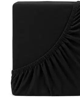 Plachty 4home jersey prestieradlo čierna, 90 x 200 cm