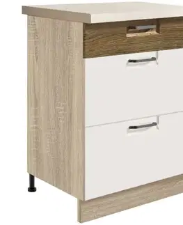 Kuchynské skrinky stojace Skrinka do kuchyne Favorit 10d Sonoma/White+Ribbeck