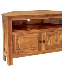 TV stolíky TV stolík rohový Rami 110x70x50 indický masív palisander