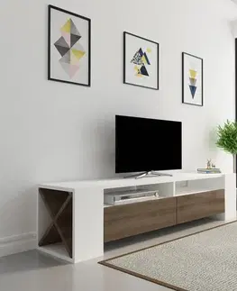 TV stolíky TV stolík Sosruko - White, Walnut