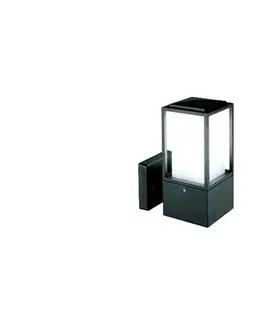 Svietidlá Eurolamp Vonkajšia nástenná lampa 1xE27/12W/230V IP44 antracit 145-20615
