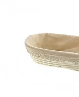 Chlebníky, ošatky MAKRO - Ošatka oválna stredná, 14 x 7,5 x 28cm