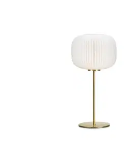 Lampy Markslöjd 107819 - Stolná lampa SOBER 1xE27/60W/230V biela/mosadz 107819