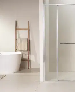 Sprchovacie kúty CERANO - Sprchové posuvné dvere Versaro L/P - 6 mm - chróm, transparentné sklo - 150x195 - zasúvacie CER-8050BD80343