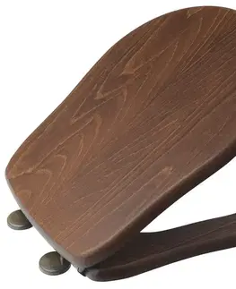 Záchody KERASAN - RETRO WC sedátko Soft Close, orech/bronz 108640