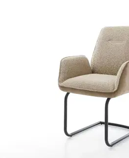Jedálenské stoličky DELIFE Jedálenská stolička Zoa-Flex zmiešané materiály tmavobéžová jedálenská stolička okrúhla čierna vrecková pružina