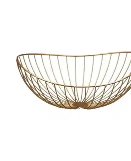 Podnosy a tácky Kinekus Košík na ovocie DECOR 30cm zlatý
