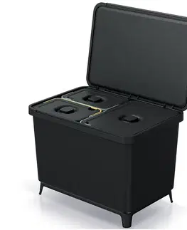 Odpadkové koše NABBI NKS60W3 odpadkový kôš na triedený odpad 43 l čierna