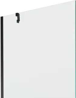 Sprchové dvere MEXEN/S - Next vaňová zástena FIX 90x150, transparent, čierna 895-090-000-00-00-70