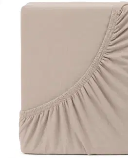 Plachty 4Home jersey prestieradlo Mako kávová, 90 x 200 cm