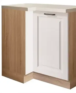 Kuchynské skrinky stojace Kuchynská skrinka Smart 14D pravá Sonoma/biely Mat