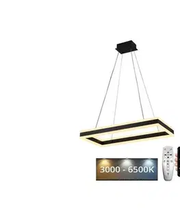 Svietidlá  LED Stmievateľný luster na lanku LED/80W/230V 3000-6500K + diaľkové ovládanie J4324/B