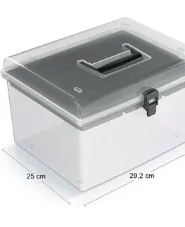 Úložné boxy NABBI NUF4HT plastový úložný box priehľadná / čierna