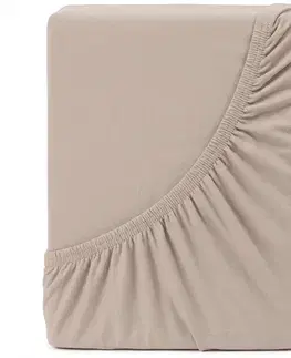 Plachty 4Home jersey prestieradlo Mako kávová, 180 x 200 cm