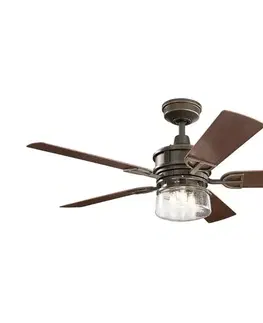 Ventilátory Elstead Kichler KLF-LYNDON-52-OZ - Stropný látor LYNDON 3xE27/8W/230V IP23 + DO KLF-LYNDON-52-OZ