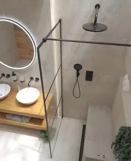 Sprchy a sprchové panely Sprchový systém SAT Evolution vrátane podomietkového telesa čierna matná SATBSEVO215CSET1 SATBSEVO215CSET1
