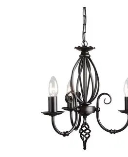 Svietidlá Elstead ART3-BLACK - Luster na reťazi ARTISAN 3xE14/60W/230V ART3-BLACK