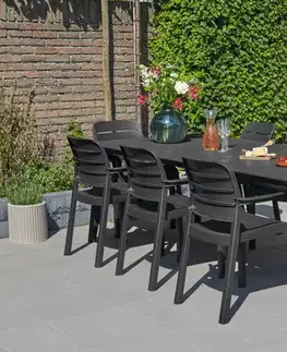 Záhradné plastové zostavy Elvisia Záhradný set NELL 8 + 1 | grafit