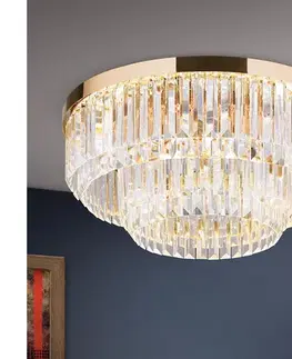 Svietidlá Orion - LED stmievateľné krištáľové svietidlo PRISM LED/80W/230V pr.55 cm 24K zl DL 7-666/55 gold