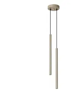 Svietidlá  SL.2118 - Závesný luster na lanku PASTELO 2xG9/8W/230V šedohnedá SL.2118