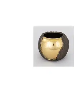 Stojany na kvetiny Eurolamp Kvetináč pr. 18,5 cm zlatá/hnedá 752-18012