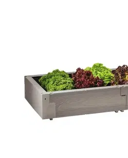Kvetináče a truhlíky Vyvýšený záhon 60 x130 cm plast Dekorhome