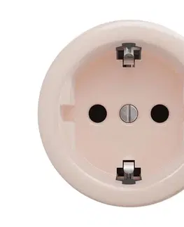 Predlžovacie káble Reblig - Retro domová zásuvka bez rámčeka SCHUKO 230V/16A staroružová R/ZS