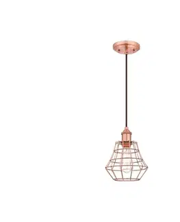 Svietidlá Westinghouse 6105240 - Závesný luster na lanku NATHAN 1xE27/60W/230V medený 6105240
