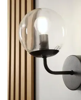 Svietidlá BRILAGI - Nástenná lampa MALIVA 1xE14/15W/230V čierna/číra KM-1.220/CZARNY/TRANSPARENTNY