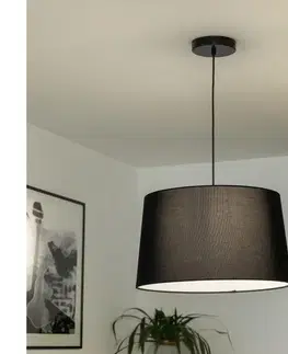 Svietidlá BRILAGI - LED luster na lanku CERIA 1xE27/40W/230V, priemer 45 cm, čierny BG3987+EG781044