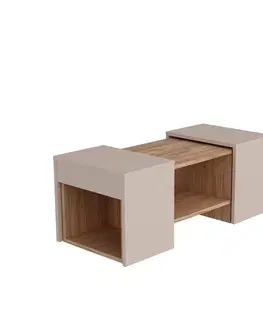 Sady stolíkov Súprava konferenčných stolíkov Sartos - Atlantic Pine, Beige